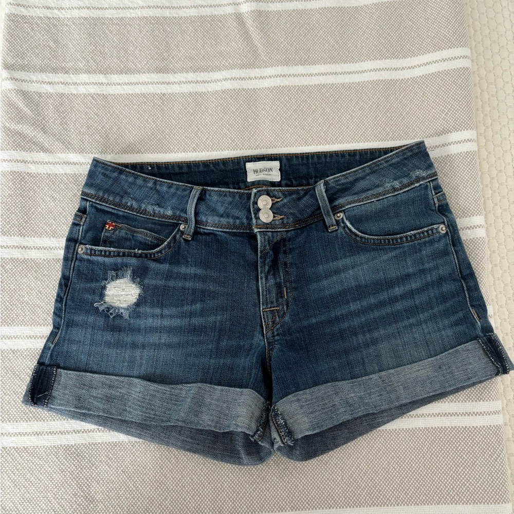 Hudson Jeans Classic Blue Denim Shorts